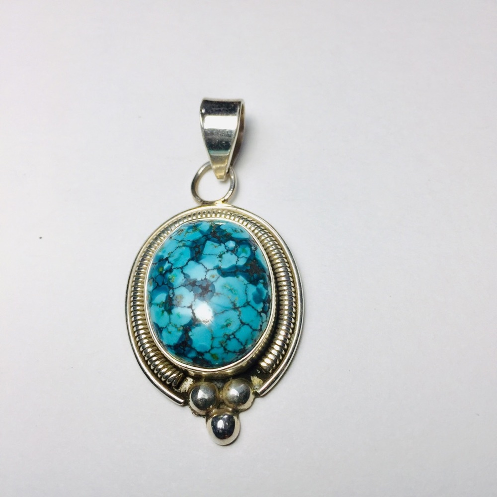 Turquoise & 925 Silver Pendant
